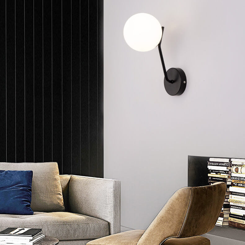 Modern Spherical Glass Wall Light