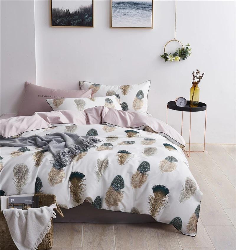 Feathers Duvet Cover Set – Egyptian Cotton