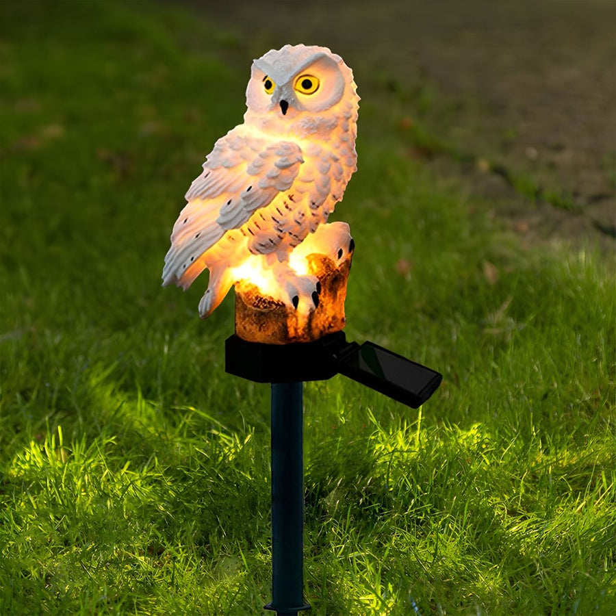 Solar Owl Garden Lamp with Decorative Stake