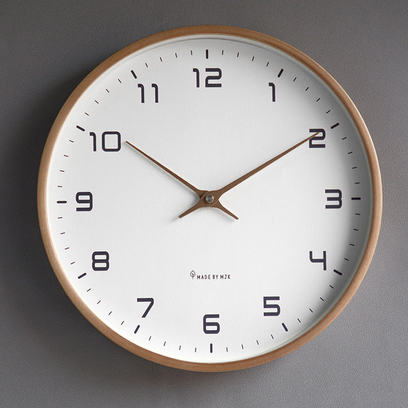 Minimalist Analogue Wooden Wall Clock for Home