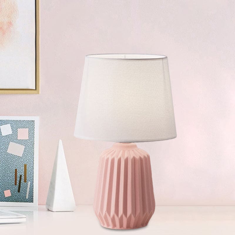 GlowLite - Table Lamp with Cone-Shaped Fabric Shade