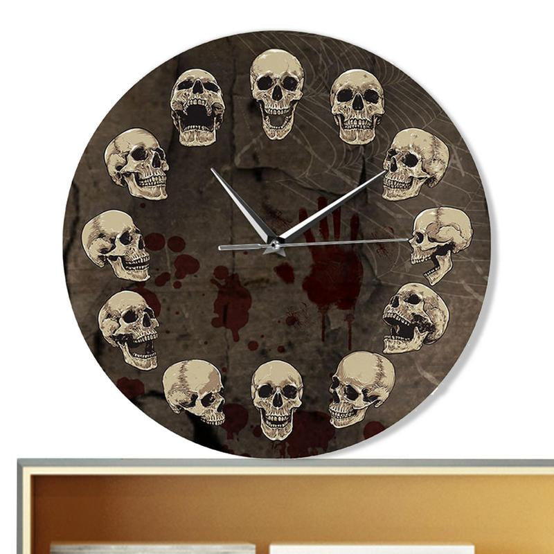 Anatomy Skull Wall Clock – Silent Acrylic Wall Décor