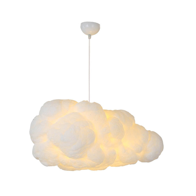 Modern White Pendant Light for Bedroom with 2 Shades