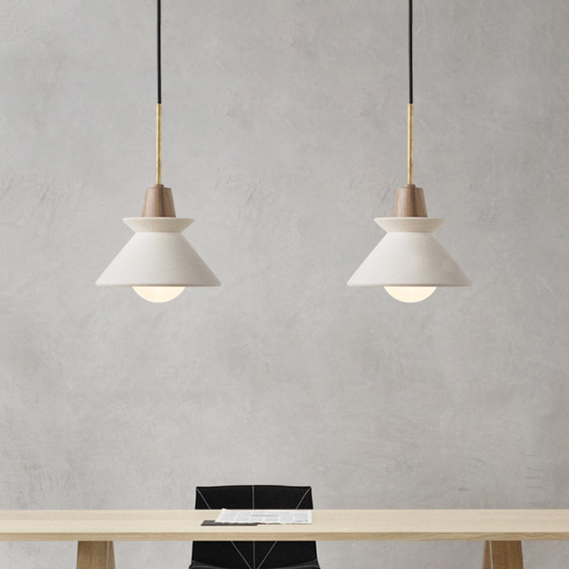 Elegant Concrete Ceiling Light for Dining Room