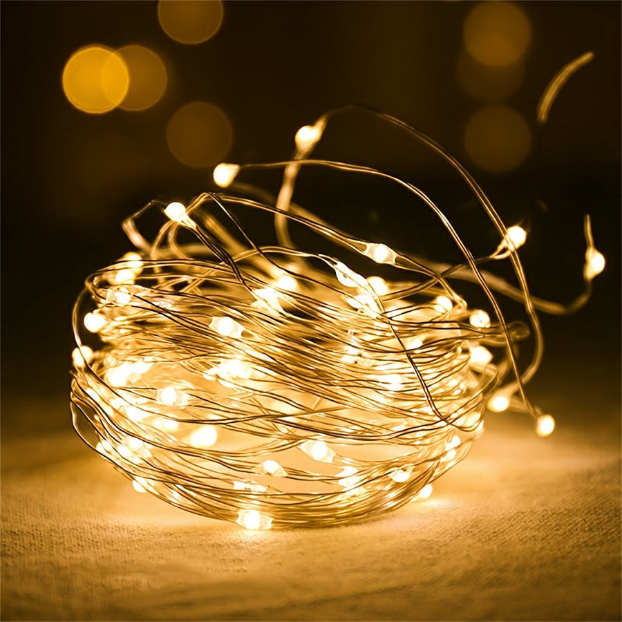 TwinkleWire - USB LED Copper Wire String Lights, Multi-Color Decoration