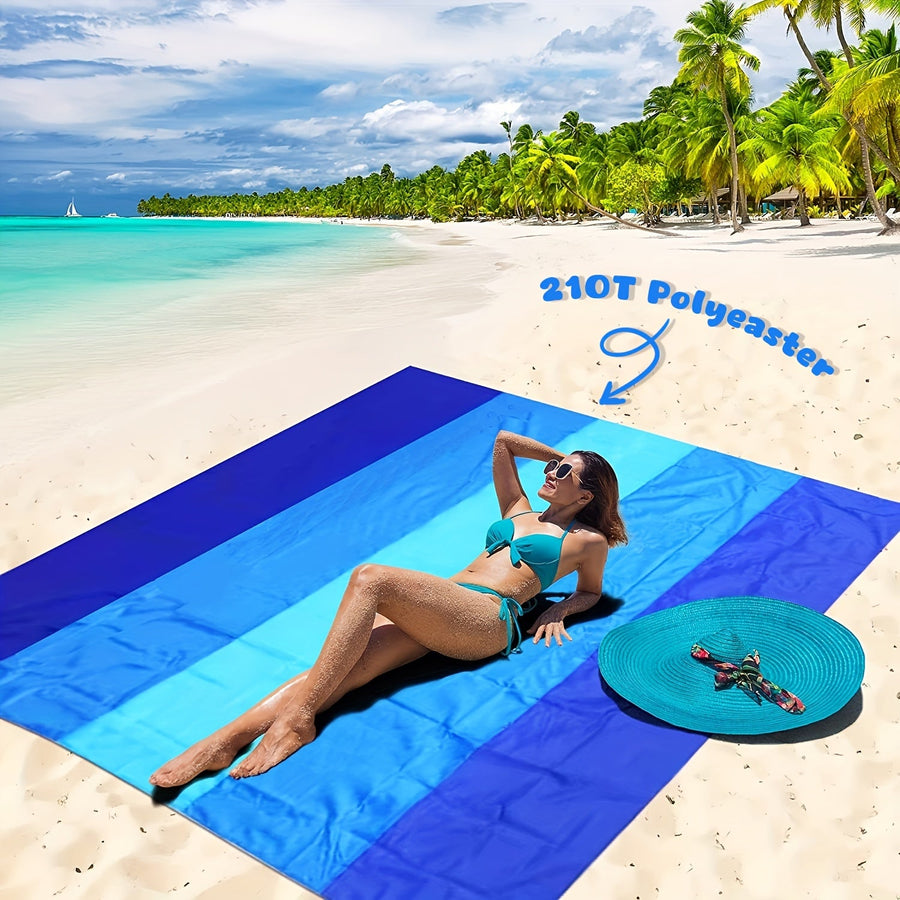 Oversized Waterproof Beach Mat – Lightweight & Sand-Resistant Picnic Mat for 4-7 People – Perfect for Travel, Camping & Hiking
