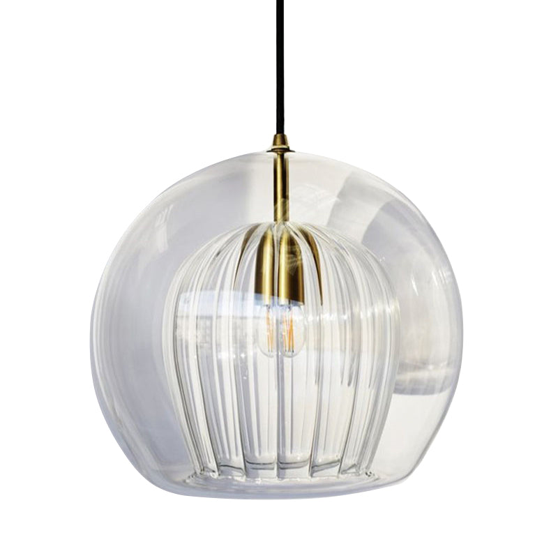 Luminara Nordic Pendant Light Kit - Clear Glass Staircase Lamp
