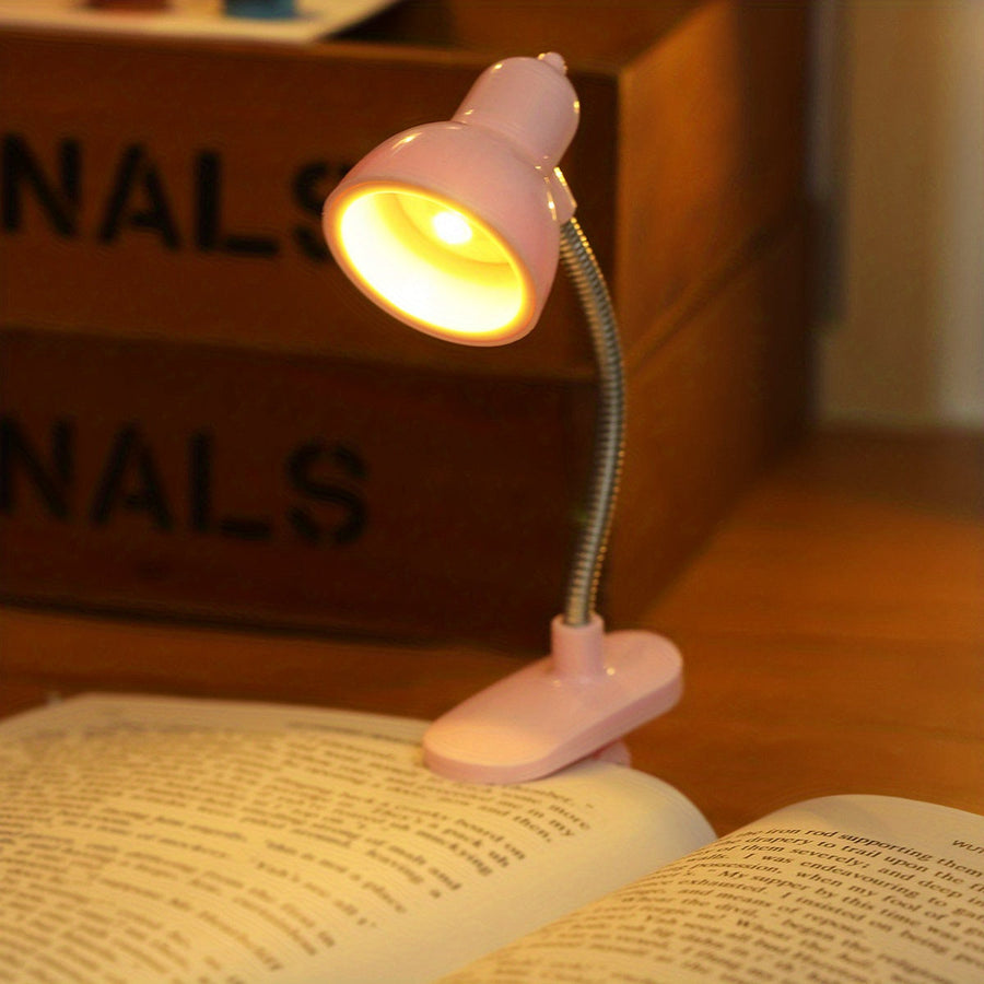 MiniGlow - Portable Clip-On Reading Lamp with Push Button Control