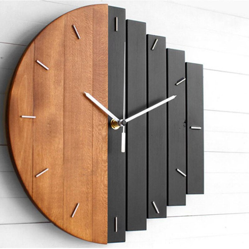 Natural Wood Design Wall Clock