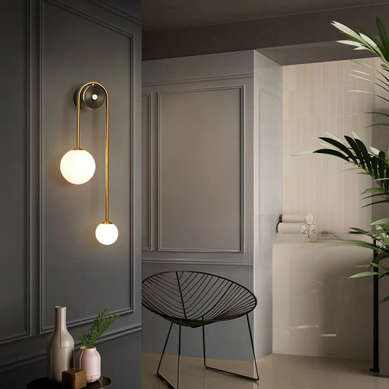 AuroraGlass Wall Lamp - Modern LED Lamp for Bedroom and Living Room