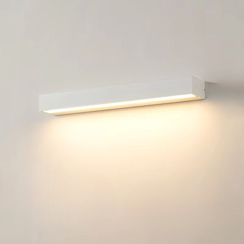 Sleek Linear LED Wall Light – White, Bathroom/Bedroom/Living Room, Metal & Acrylic