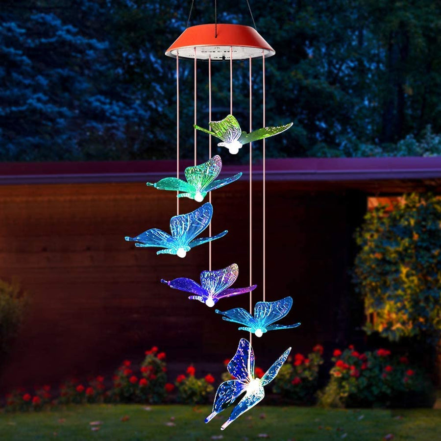 Solar-Powered Butterfly Lamps