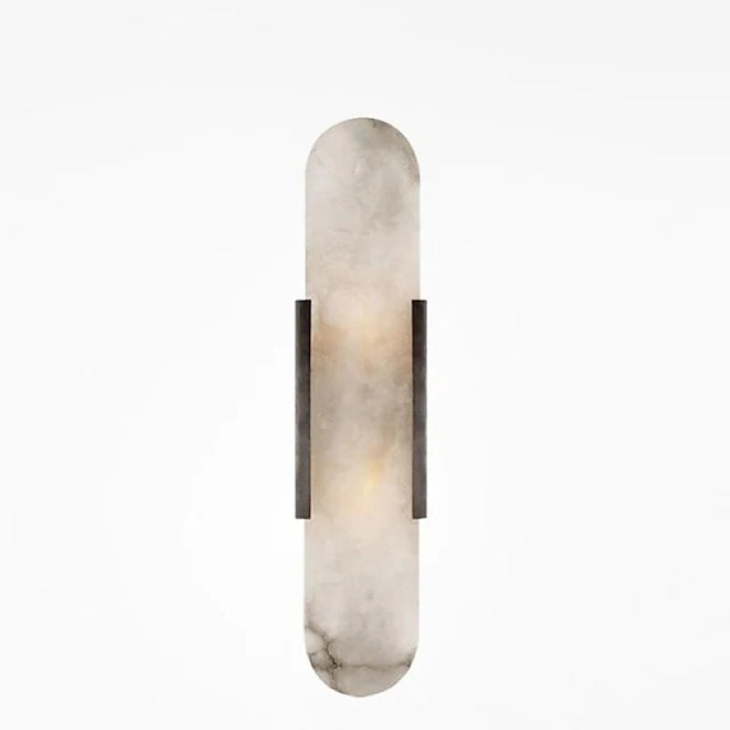 Chan LED Wall Light Black/Gold – Dining Room/Bedroom, Metal & Dolomite