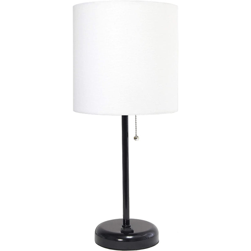 Table Lamp with Fabric Shade and Charging Function