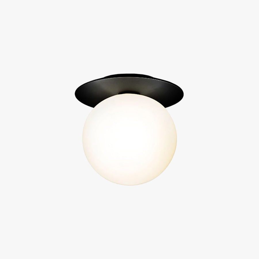 Valentina Modern LED Ceiling/Wall Light - Dining Room, Black/Gold, Glass