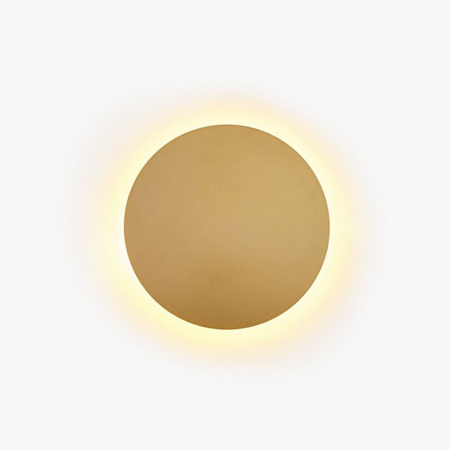 Orr Modern Round Wall Light - Black/White/Gold, Metal, Living Room