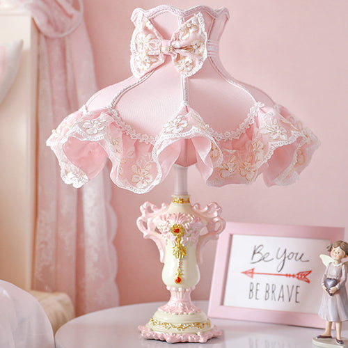 Princess Lamp - Pink Children's Table Lamp with Sculpted Base