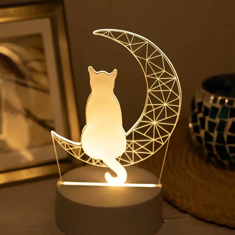 MoonLamp - 3D Cat USB Table Lamp