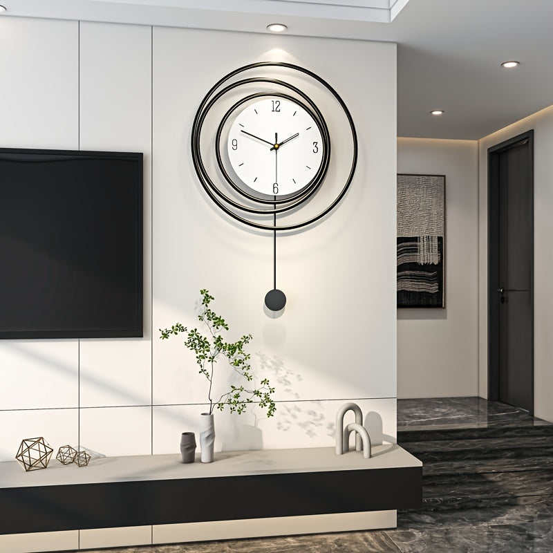 Modern Minimalist Metal Wall Clock – 72 cm Tall & 45 cm Wide