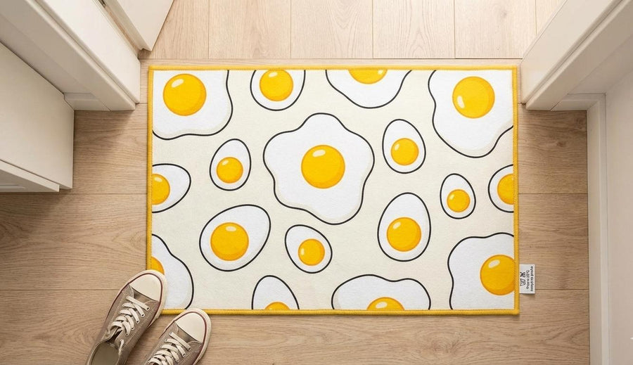 Egg Motif Entry Rug