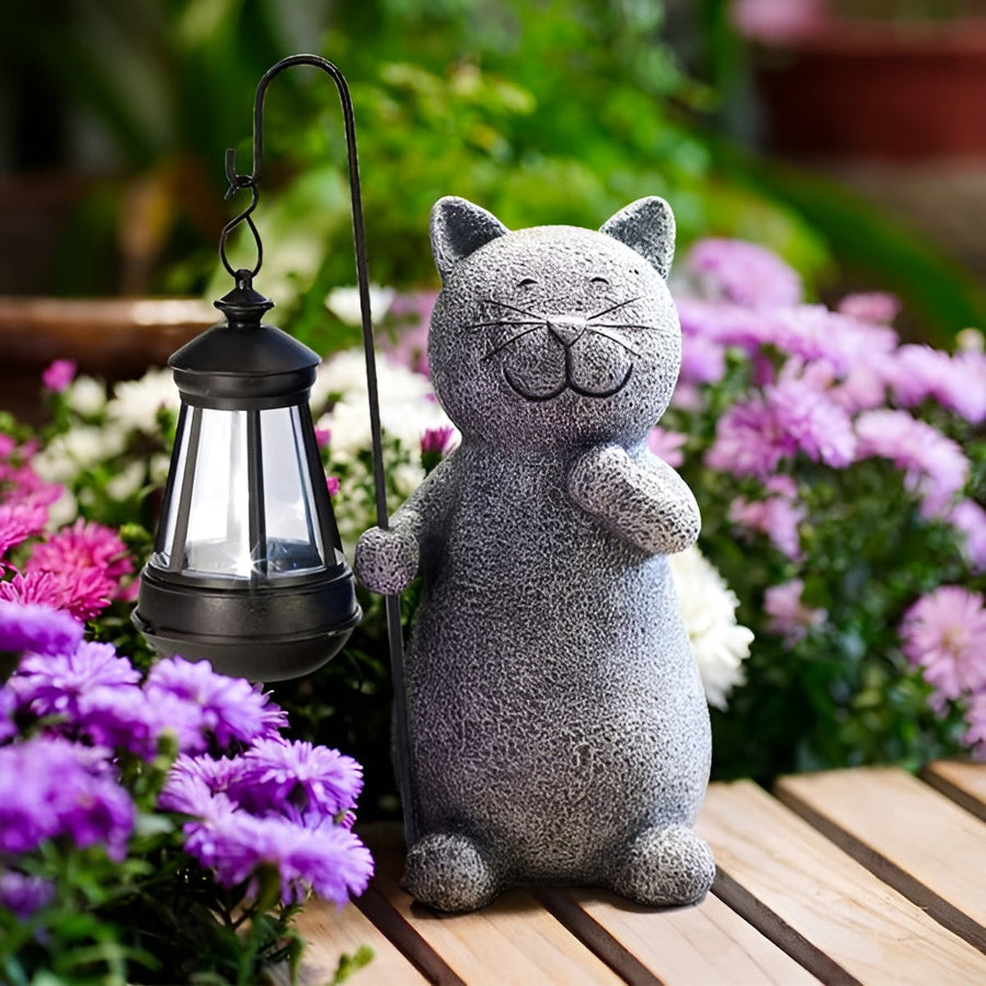 KittyBeam - Charming Solar Cat Lantern for Garden Fun