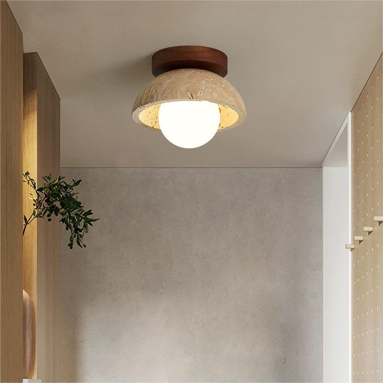 Industrial Modern Beige Stone Wall Lamp