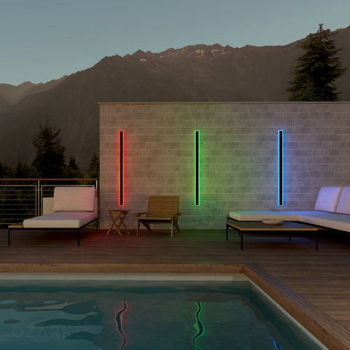Grand RGB Linear Minimalist Outdoor Wall Light