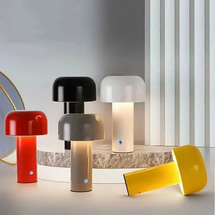 GlowMush - Rechargeable LED Table Lamp, Wireless Mushroom Lamp