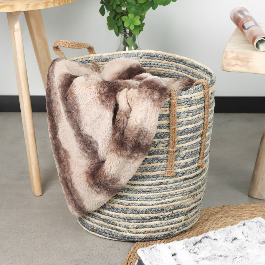 Browned Faux Fur Blanket