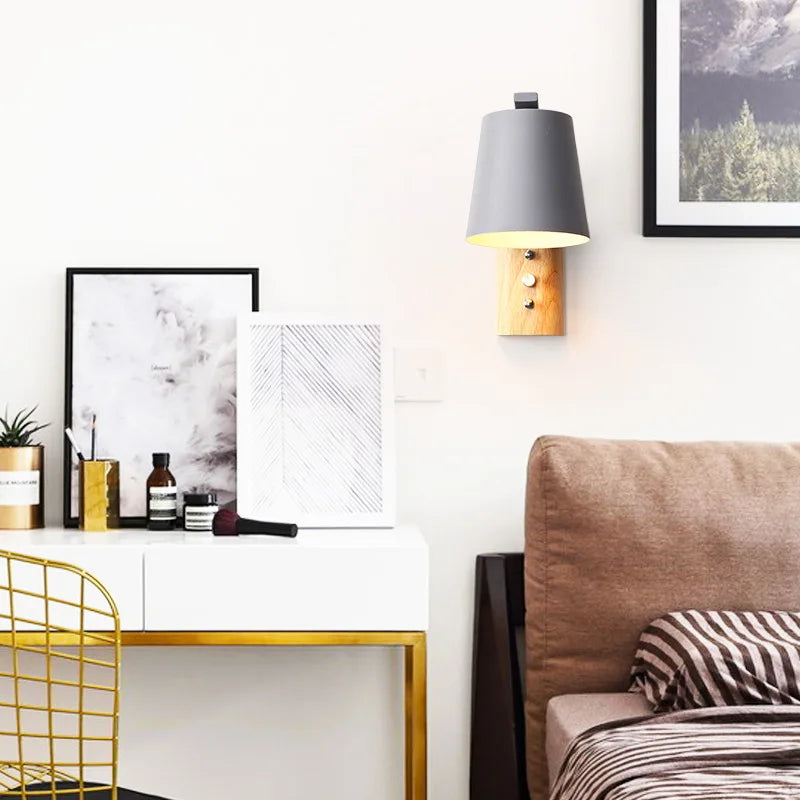 WoodLume – Modern Wooden LED Wall Lamp for Living Room and Bedroom