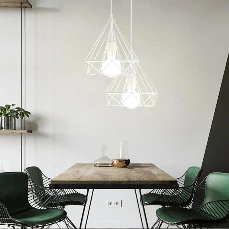 RetroLux - Pendant Light with Industrial Metal Frame