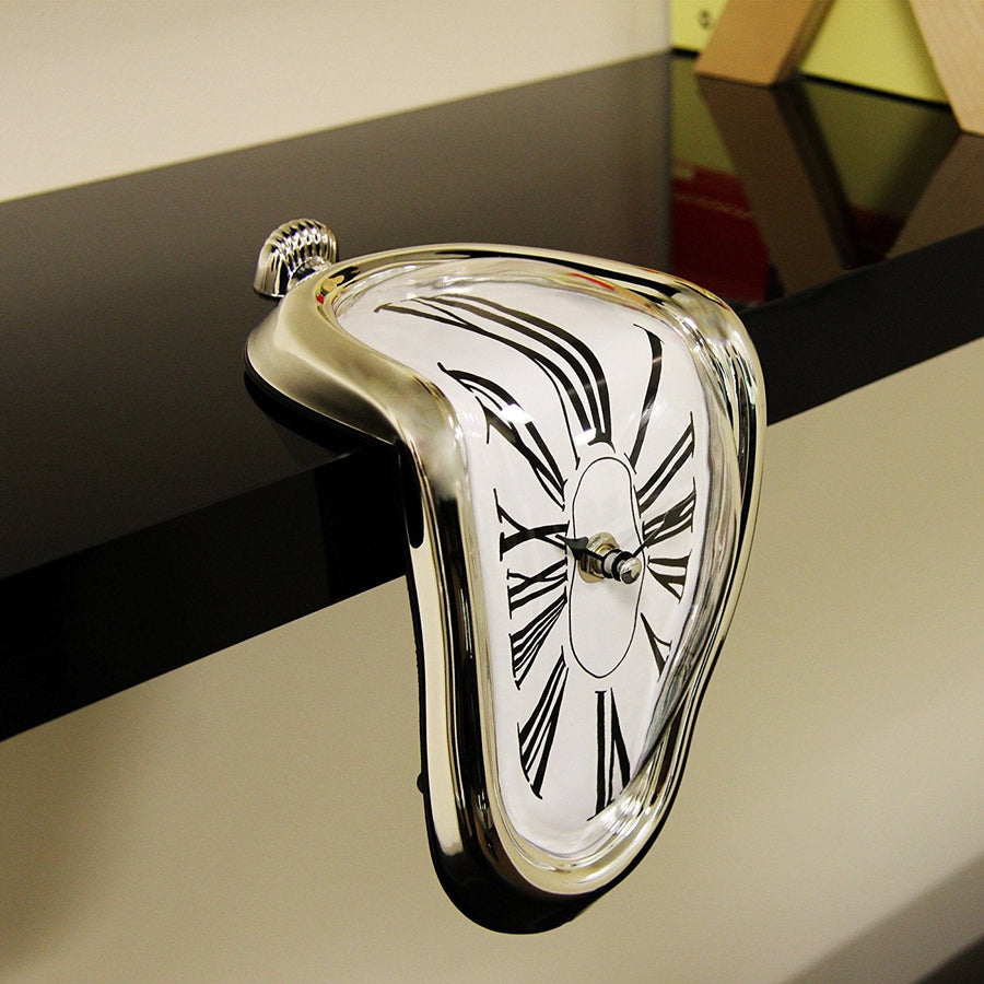 Melting Distorted Wall Clock – Surrealist Wall Décor