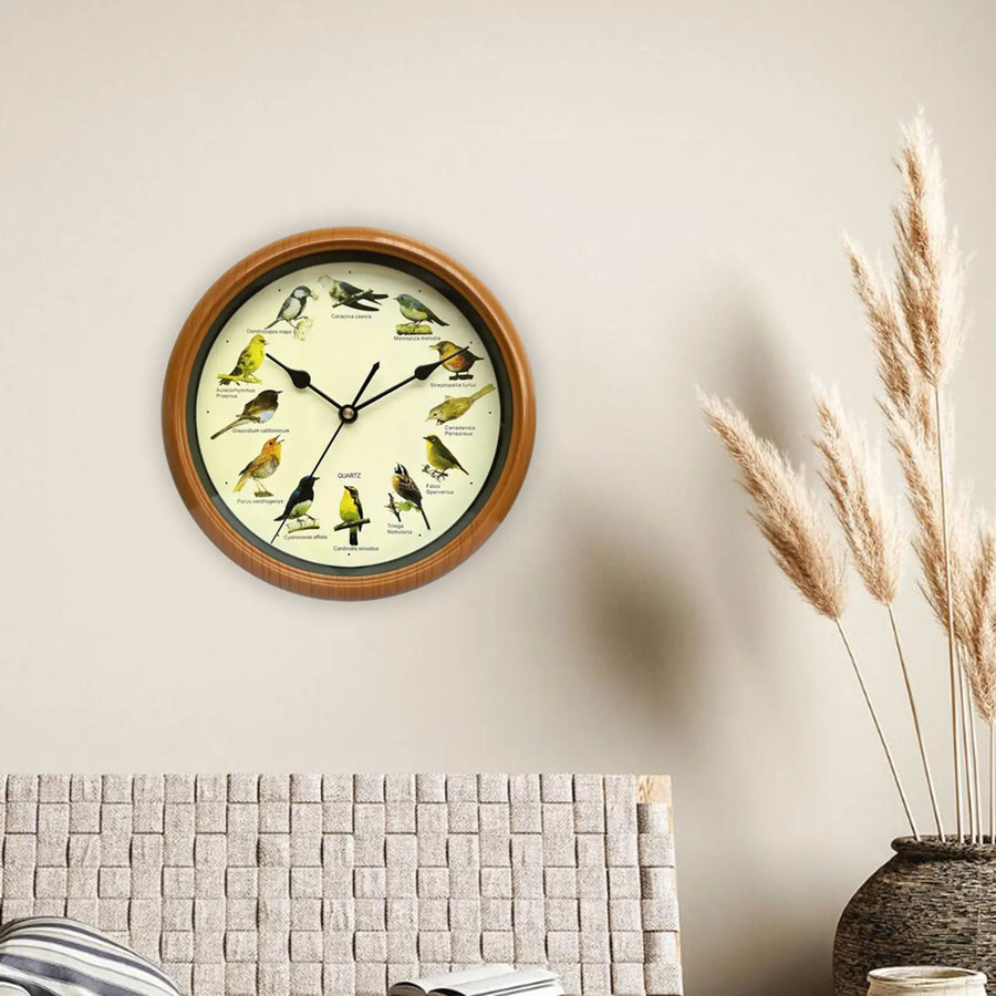 VogelZang – 10 Inch Singing Bird Wall Clock for Stylish Home Décor