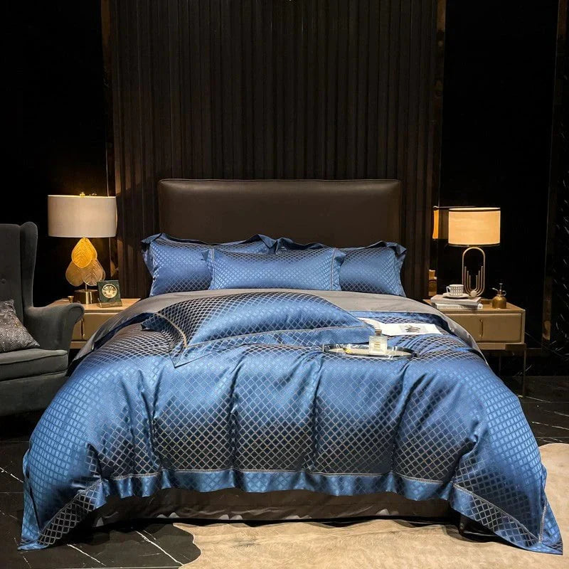 Royale Diamond Duvet Cover Set – Egyptian Cotton