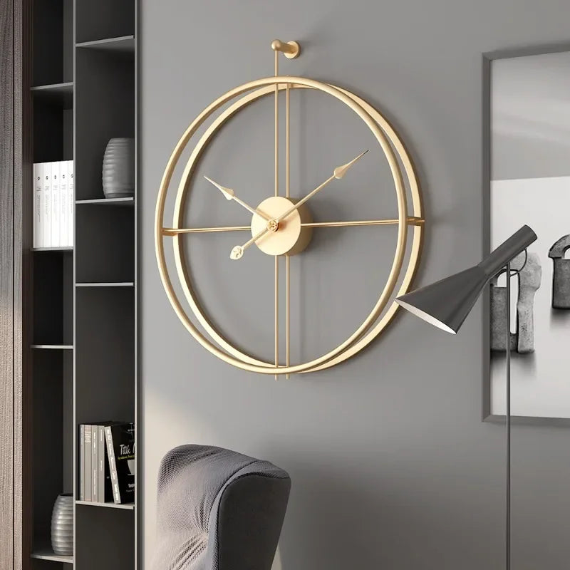 LuxeTime – Silent Wall Clock 50/60 cm for Modern Interiors