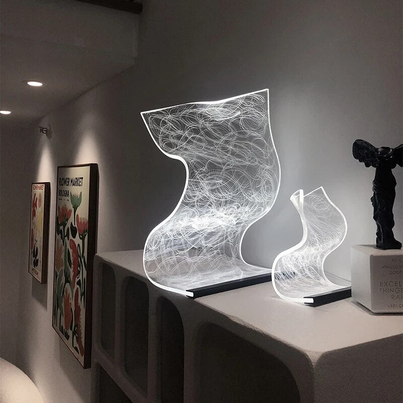 LumiAcrylic – Modern Acrylic LED Table Lamp, Stylish Decorative Lighting