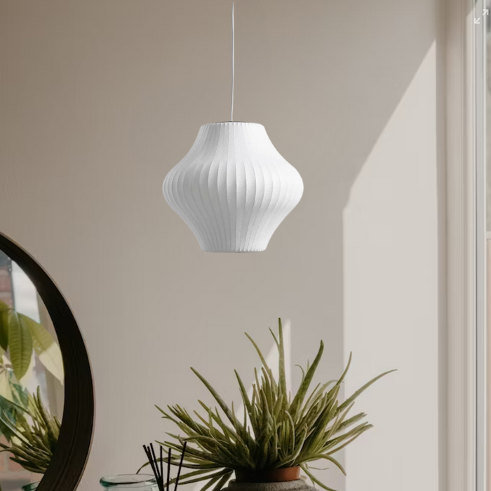 NordicGlow - Modern White Pendant Light in Scandinavian Style for Living and Dining Room