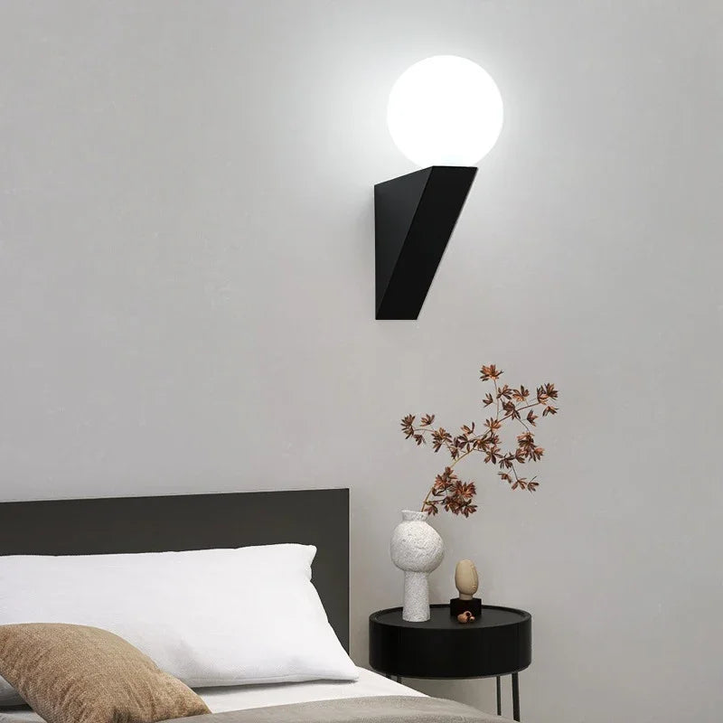LuminoTone - Modern Duo-Tone Wall Lamp with Milk Glass