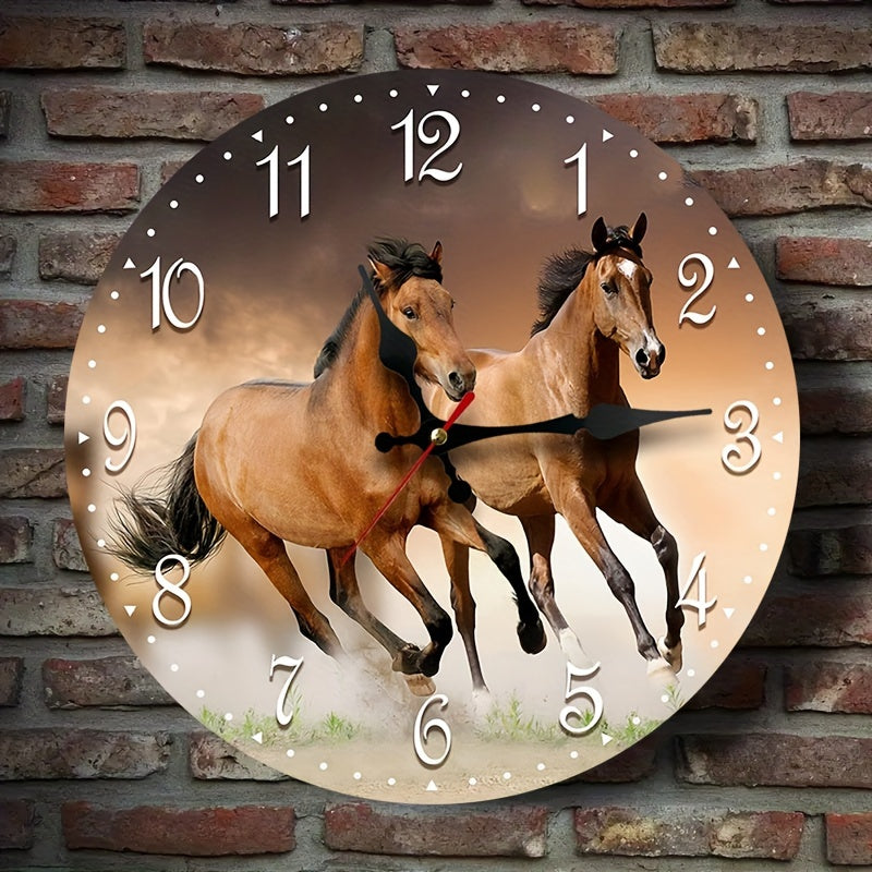 GallopTime – Silent Wall Clock with Galloping Horse Design