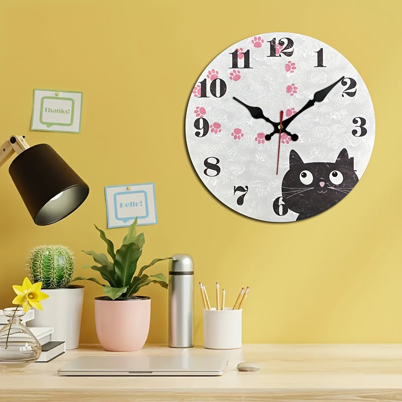 PurrTime – Cute Silent Cat Wall Clock for Room Décor