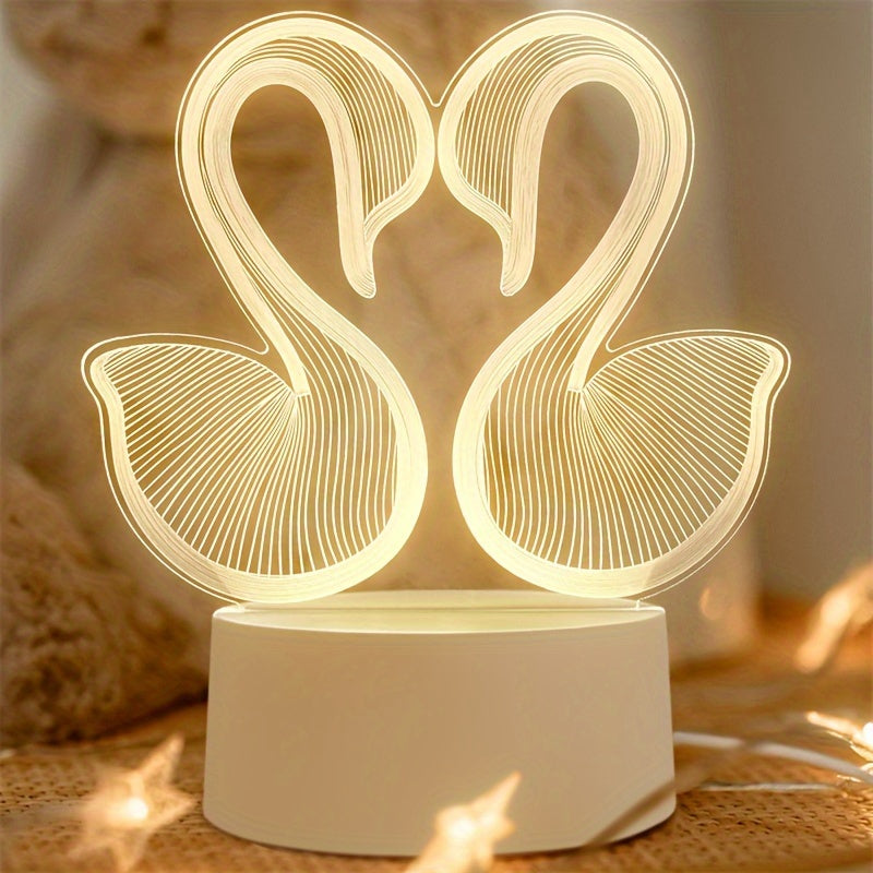 SwanLight - 3D LED Table Lamp with Acrylic Frame