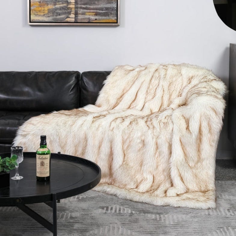 Arctic Fox Faux Fur Blanket