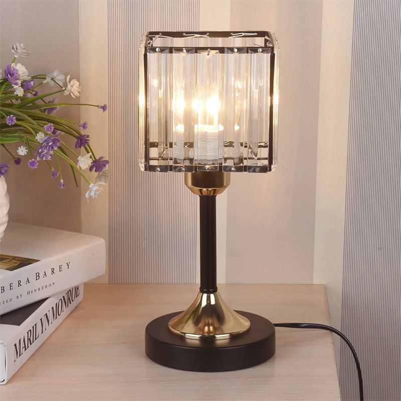 LumiGlow - Crystal Table Lamp with Dimmable LED Light