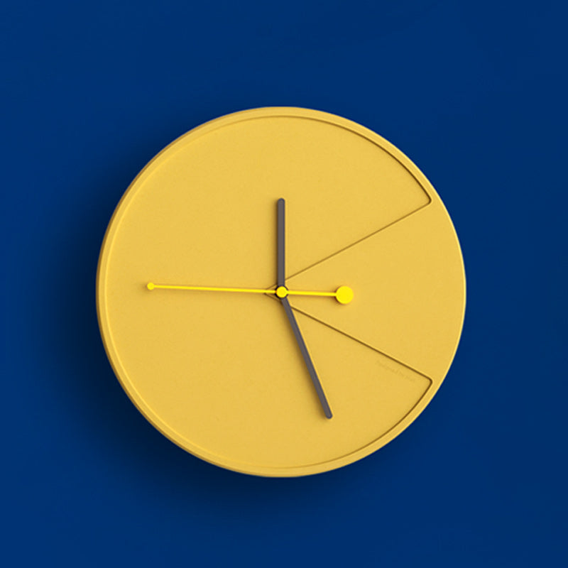 BetonTime – Modern 3D Wall Clock in Cement Yellow