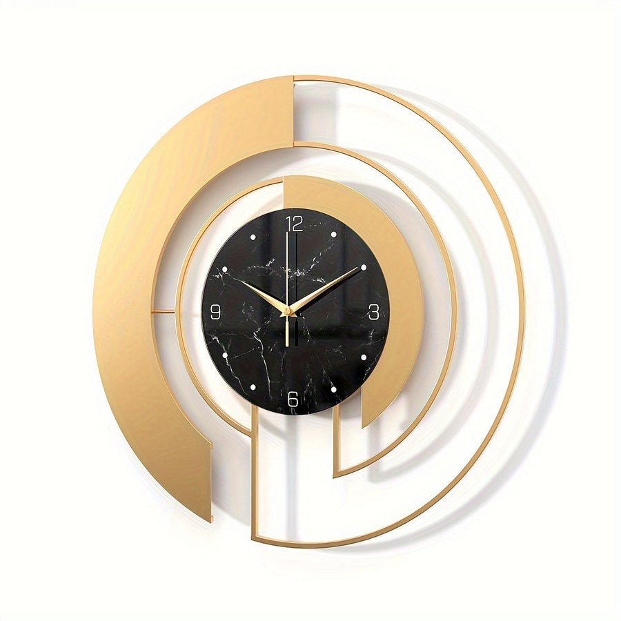 GeoGold – Modern Gold Wall Clock with Stylish Geometric Design