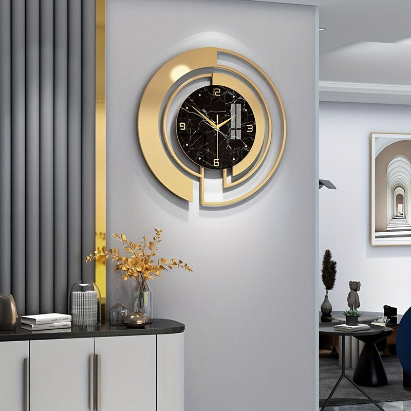 LuxuryTime – Modern Metal Wall Clock, 18 Inch