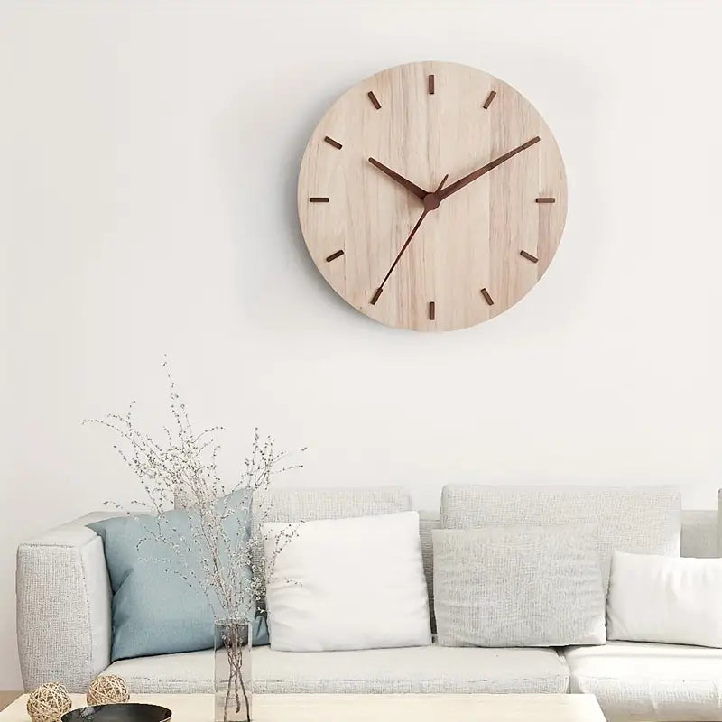 Stylish Walnut Wood Wall Clock