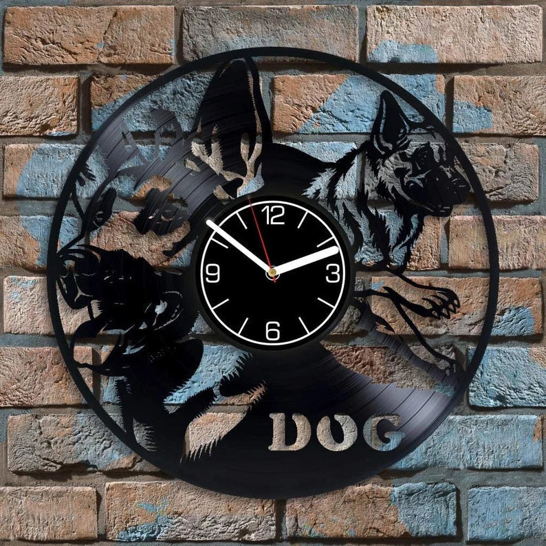 Dog Lover Vinyl Wall Clock