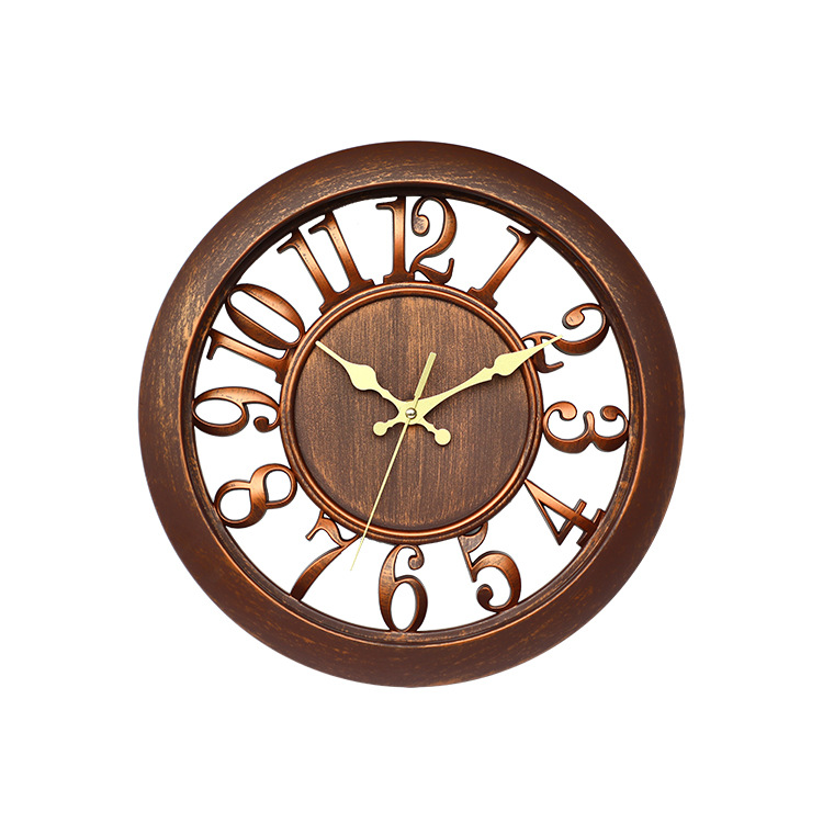 Elegant Bronze Skeleton Wall Clock