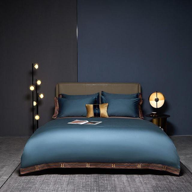 Blue Visna Duvet Cover Set – Egyptian Cotton